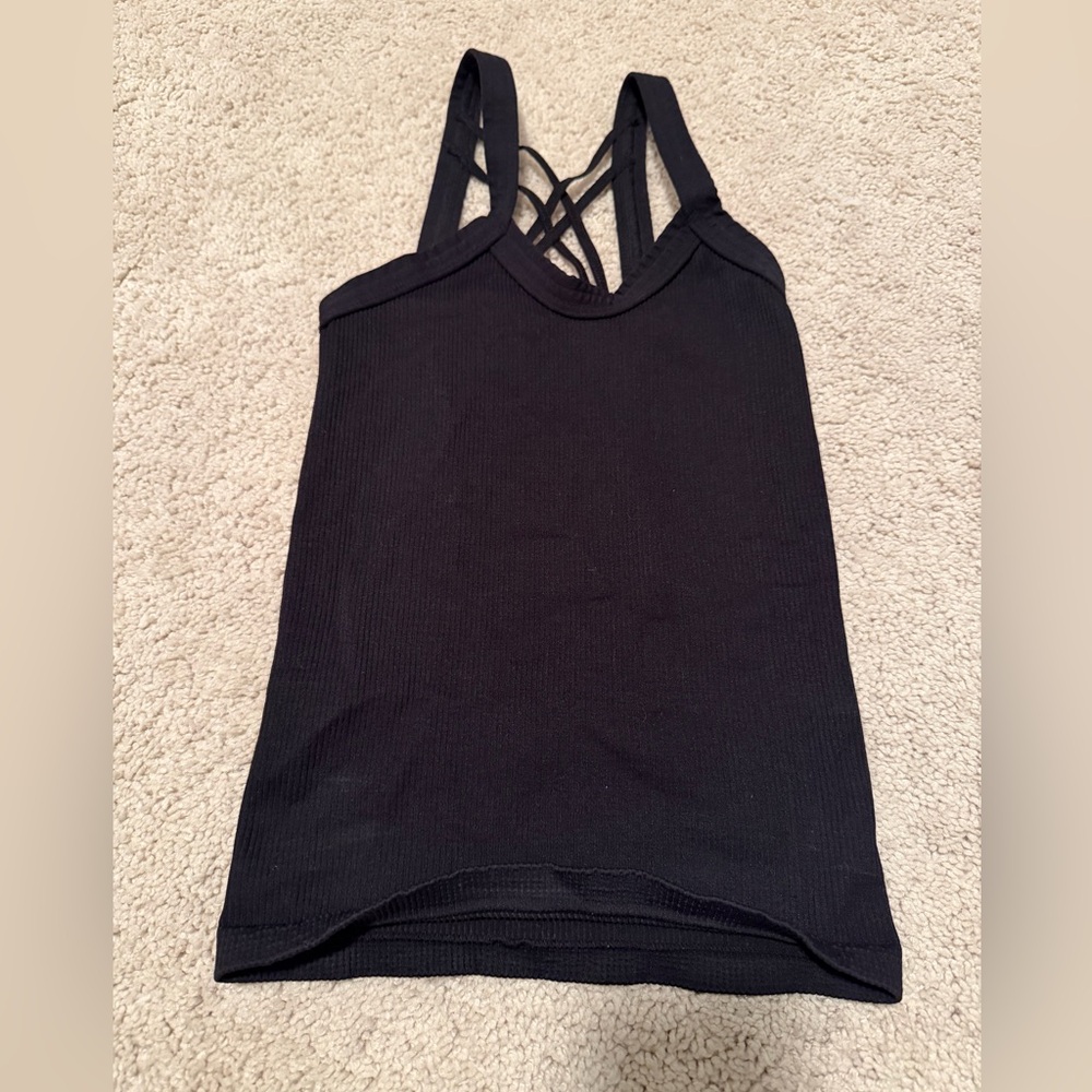 Free People Movement Black Strappy Top